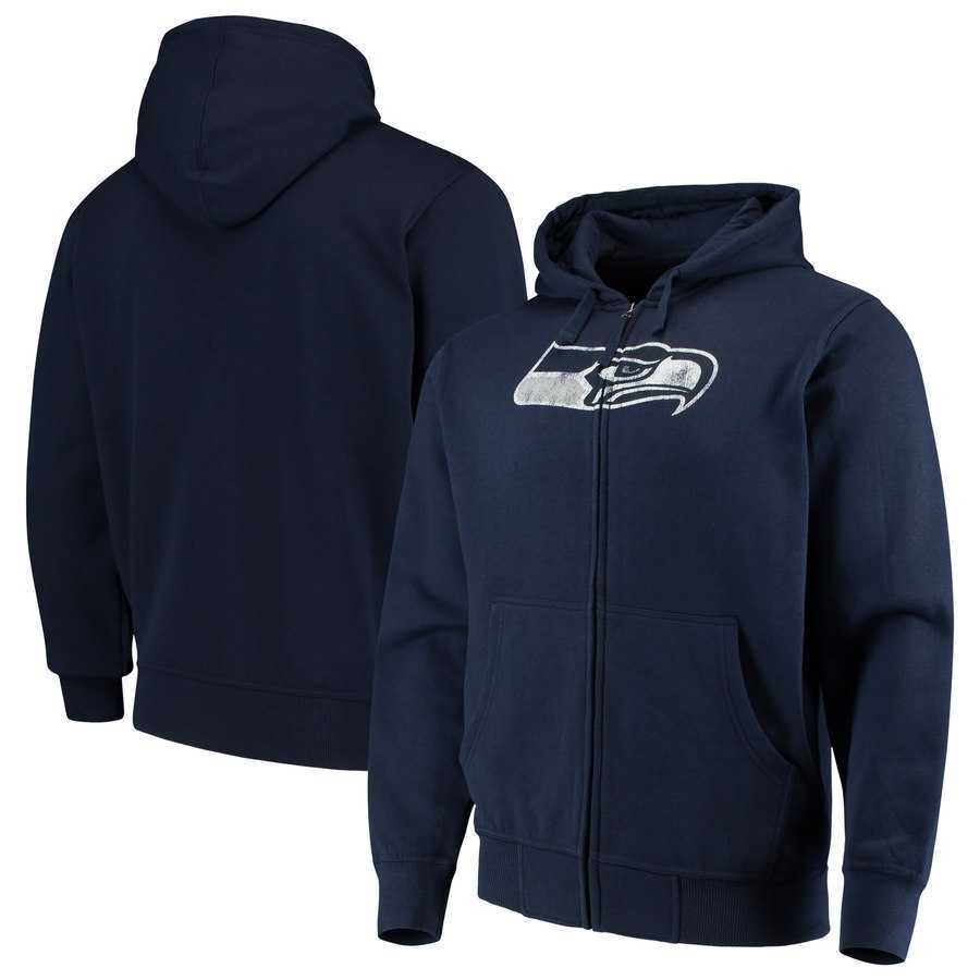 Men's Seattle Seahawks G III Sports by Carl Banks Primary Logo Full Zip Hoodie College Navy,We sell and wholesale Men's Seattle Seahawks G III Sports by Carl Banks Primary Logo Full Zip Hoodie College Navy on line form chian!